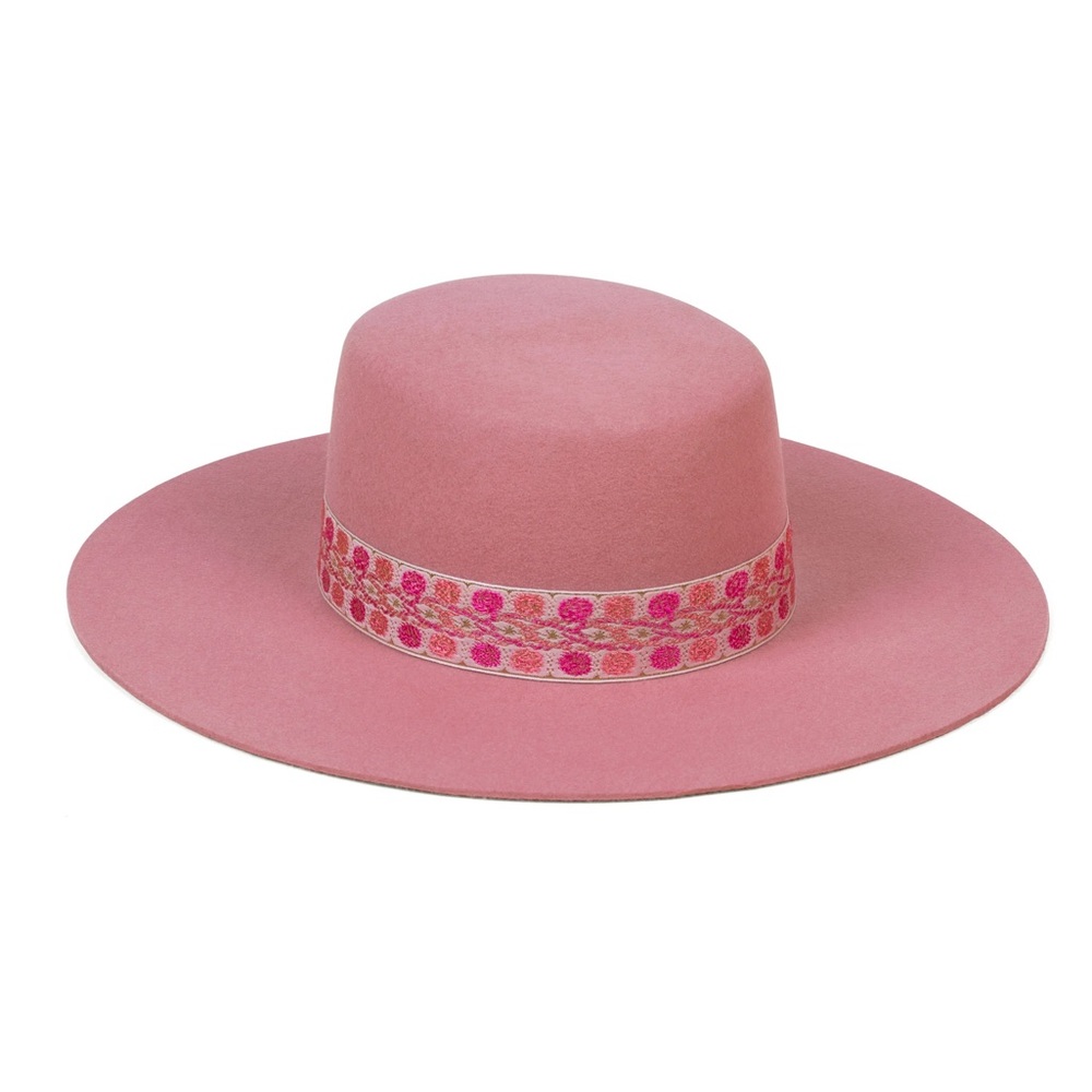 Lack of Color Sierra Rose Felt Boater Hat
